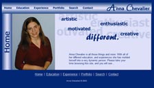 Anna's Resume Website Design