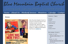 Blue Mountain Baptist Church Website Design