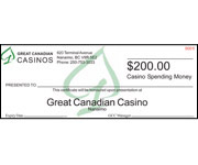 Great Canadian Casinos Gift Certificate Design