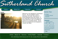 Sutherland Church Website Desig